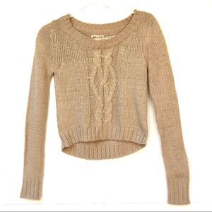 Mudd High Low Cropped Top Sweater XS
